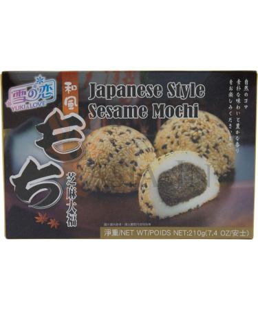 Yuki & Love Japanese Style Sesame Mochi Rice Cake 210g (6 x 35g) - Buy Online on GoSupps.com
