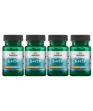 Swanson Ultra Amino Acid Maximum Strength 5-Htp 200 Milligrams 60 Veg Capsules (4 Pack)