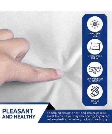CUQOO Cooling Gel Body Pad Pillow Mat - Enhance Sleep Quality with Cool Sheets and Pillows - Night Sweat Relief - 2pk Cooling Pillow White - Buy Online on GoSupps.com