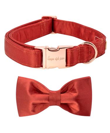 Unique Style Paws dog collar Christmas silk dog collar with loop soft fly adjustable pet collar gift for female or male medium dog m mandarine cb