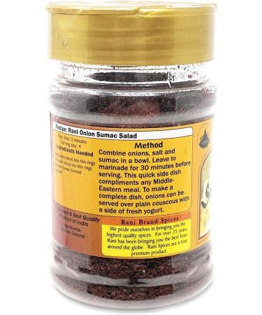 Rani Sumac (Sumak) Spice Ground Powder 3oz (85g) PET Jar All Natural Salt-Free | Vegan | No Colors | Gluten Friendly | NON-GMO - Buy Online on GoSupps.com