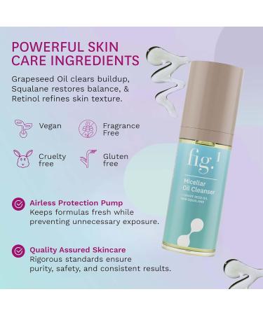 Fig.1 Evening Essentials Skincare Duo Micellar Oil Cleanser & Retinol Night Cream Gentle Makeup Remover Cleansing Oil & Anti Aging Night Cream Deeply Cleanse & Visibly Reduce Wrinkles 2x30ml Minis - Buy Online on GoSupps.com
