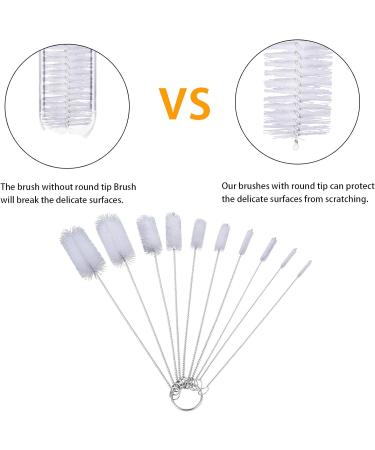 WIFUN 10 PCS Bottle Brushes Small Straw Cleaner Brush Reusable Cleaning Straw Brush Pipe Brush for Cleaning Teapot Bottle Straw White-10pcs - Buy Online on GoSupps.com