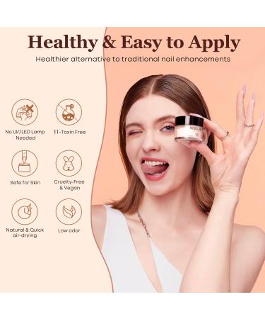 Modelones 20 Pcs Dip Powder Nail Kit Starter - 8 Fall Nude Brown Colors - Acrylic Dipping System with Essential Tools for French Manicure - Buy Online on GoSupps.com