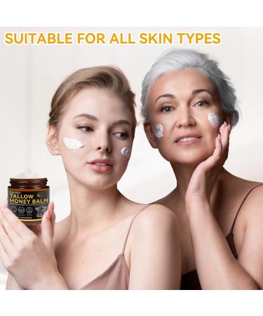 Gximdz es Beef Tallow for Skin Tallow and Honey Balm Grass-Fed Beef Tallow Moisturizer for Face & Body with Raw Honey & Beeswax 4.2 Fl Oz - Buy Online on GoSupps.com