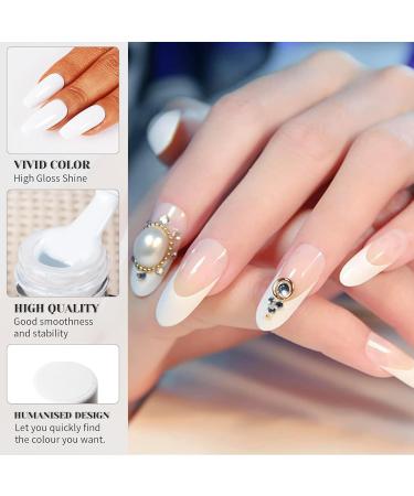White Nail Polish - Pure White Nail Polish - Milky White Nail Varnish - Quick Dry Nail Polish - Long Lasting Nail Varnish Pastel Nail Polish for DIY Nail Art No Need Baking - Buy Online on GoSupps.com