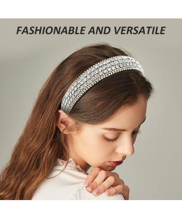 1 Piece Diamond Headband With 6 Pieces Pearl Hair Clips Diamond Headband Diamond Headband For Women Glitter Headband Gemstone Headband Crystal Diamond Hair Accessories - Buy Online on GoSupps.com