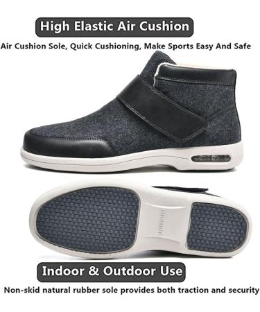 Men's Diabetic Shoes - Adjustable Lightweight Plantar Fasciitis Footwear for Swollen Feet | Size 12 Black - Ideal for Grandparents - Buy Online on GoSupps.com
