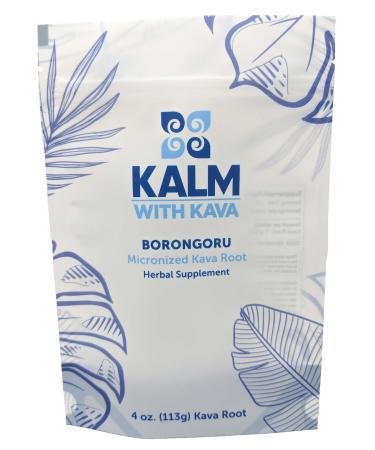 Kalm with Kava Borongoru Micronized Kava (4 oz) 4 Ounce (Pack of 1)