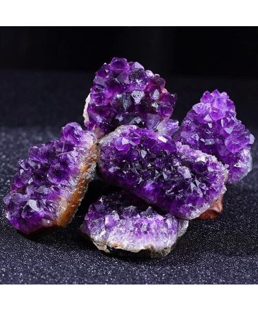 Natural Raw Amethyst Cluster Purple Crystal Cluster Quartz Cluster DIY Jewelry Raw Stone Specimen Home Decoration Crafts Gift HOMEZHOU