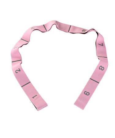 Elastic yoga belt yoga stretching band strain band with 9 loops fitness stretch band for yoga pilates strength training and flexibility pink - Buy Online on GoSupps.com