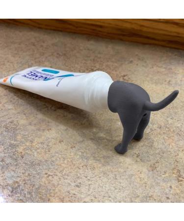Dog Internal Form Toothpaste Lid & Dispenser - Creative Funny Caps for Kids & Adults (Brown & Gray) - Buy Online on GoSupps.com
