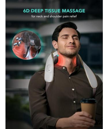 SKG 6D Deep Tissue Neck Massage Device - Pain Relief for Neck Shoulders & Legs | Ideal Gift for Men & Women | Home & Office Use - Buy Online on GoSupps.com