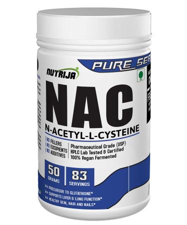NutriJa NAC (N-Acetyl L-Cysteine) Powder | Liver & Antioxidant Support (50Grams)