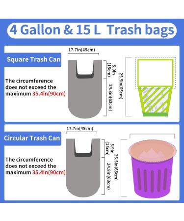 4 Trash Bags 100 Counts Handle Garbage Bags Trash Can liners Bathroom Bedroom Office Car Home Waste Bin Plastic Trash Can Liners - Buy Online on GoSupps.com