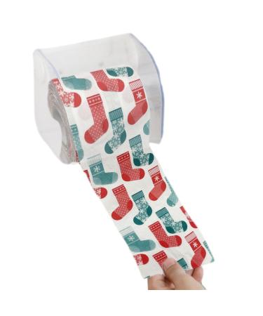 Christmas Decorative Toilet Paper | Soft Printed Toilet Paper | Sturdy Paper Roll for Birthday Party Favors Cute Festival Decorations for Indoor and Outdoor Dobooo