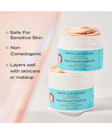 First Aid Beauty Brighten + Glow Moisturizer - Light Gel Cream with Vitamin C for Instant Radiance | 1.7 oz International Shipping Available - Buy Online on GoSupps.com