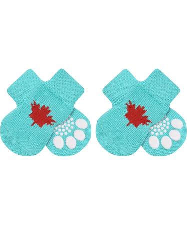 Auauy Indoor Anti-Slip Socks for Dogs & Cats | Silicone Gel Pet Socks for Traction & Protection | Small-Medium Sizes in Pink & Green - Buy Online on GoSupps.com