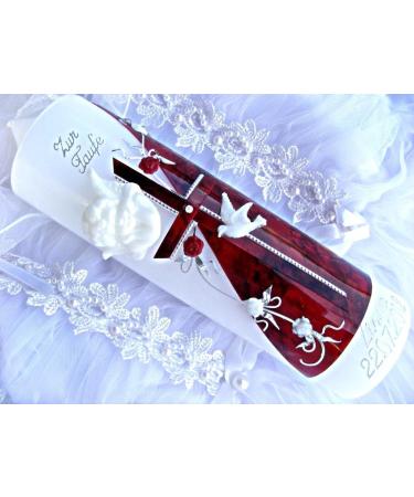 Baptism candle communion candle boy girl 250/70 mm VT-05 incl. accessories for self-labeling