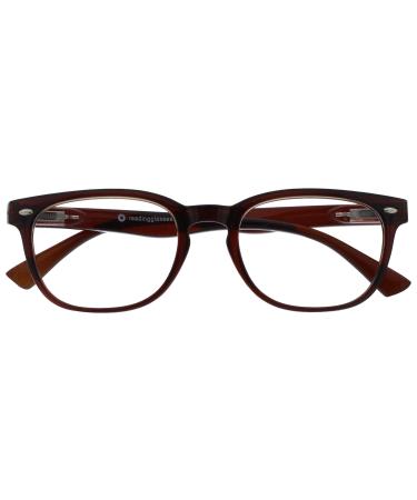 Opulize Unisex Ora Reading Glasses (Pack of 1) +1.00 Diopters Brown