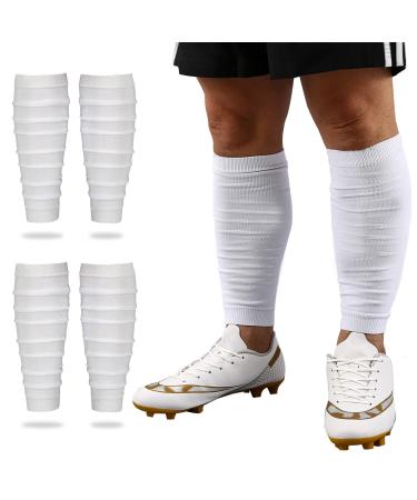 2 Pairs Football Leg Sleeve for Adults Youth Leg Sleeves For Men Football Calf Football Leg Sleeve. (White S)