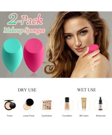 Beauty Sponge Blender Set - 2 Makeup Sponges for Flawless Foundation Application - Buy Online on GoSupps.com