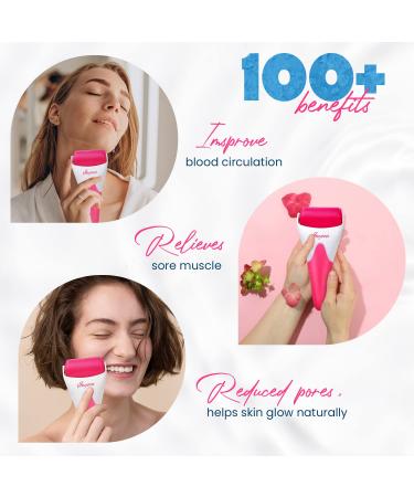 INYOEN Facial Massager Set | Frozen Skincare Accessories for Face, Eyes & Body | Ice Roller for Puffiness, Migraine Relief, Wrinkles & Sun Damage | Green & Pink Options - Buy Online on GoSupps.com