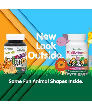 Buy Natures Plus Source of Life Animal Parade Multivitamin - 90 Chewable Tablets | Best Multivitamin for Kids | International Shipping Available - Buy Online on GoSupps.com