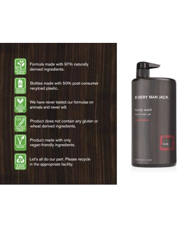 Every Man Jack Cedarwood Body Wash - 33.8 oz | Natural Mens Grooming - Buy Online on GoSupps.com