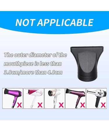 2Pcs Black Hair Dryer Attachment Set - Professional Plastic Diffuser & Concentrator Nozzle for Diameter 4.2cm to 4.6cm - Blow Dryer Replacement Parts for Flat and Volume Hair Drying - Buy Online on GoSupps.com