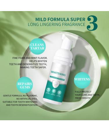 Foam Toothpaste for Sensitive Teeth - Whitening & Anti-Cavity Formula | Deep Clean Rubber Tooth Cleaning Mousse (Sky Blue) - Buy Online on GoSupps.com