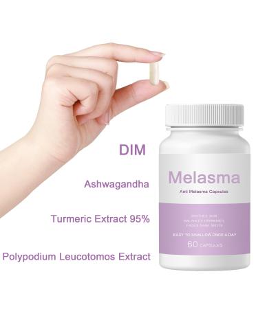 Melanina Anti-Melasma & Dark Kit Anti-Melasma Capsules - with DIM Turmeric Extract 95% for Women Supports Even Skin Tone & Radiance 60 Capsules (2) - Buy Online on GoSupps.com
