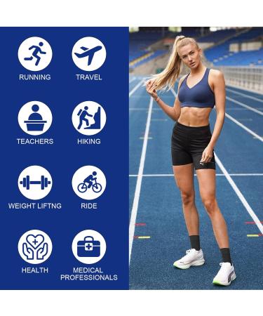 Kitnelw Compression Socks for Women & Men - 4 Pairs Black Compression Stockings for Sports & Travel | L/XL - Buy Online on GoSupps.com