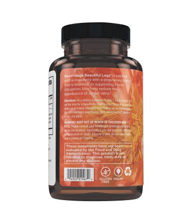 Reserveage Beautiful Legs Supplement - Skin Care for Smooth Veins, Vegan, 30 Capsules - Buy Online on GoSupps.com