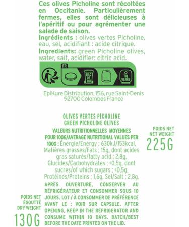 ALBERT MENES AM - Olives - Green Olives Picholine 130g - Buy Online on GoSupps.com