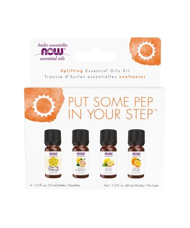 Put Some Pep in Your Step Uplifting Essential Oils Kit Now Foods 4-10 mL Oil 1.33 Fl Oz (Pack of 1) Put Some Pep in Your Step