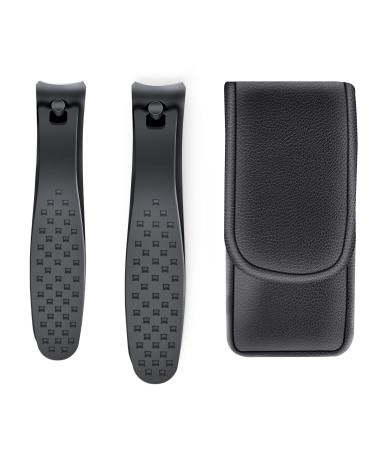 2PCS Professional Nail Clippers Set Ultra Sharp Sturdy Fingernail and Toenail Clipper Large & Small Nail Cutter for Thick Nails with leather case Best Travel and Gift Nail Clipper for Men and Women 2PCS Nail clipper - Buy Online on GoSupps.com
