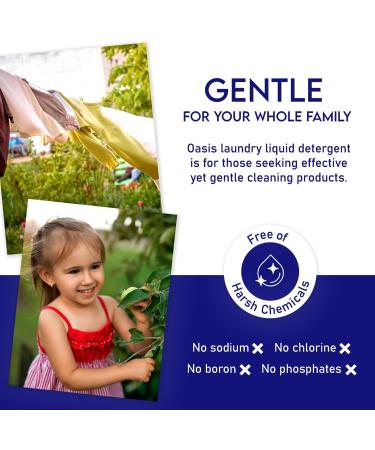Oasis Biocompatible Laundry Detergent Liquid | Eco-Friendly Greywater Safe Sodium-Free Cleans 128 Loads - Buy Online on GoSupps.com