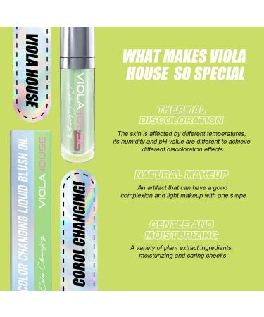 VIOLA HOUSE Liquid Color Changing Cheek Rouge Blush - Glossy Shiny Finish | Water-Based Pigments - Buy Online on GoSupps.com