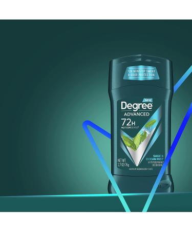 Degree Men Advanced 72-Hour Sweat & Odor Protection Deodorant 4-Pack - Sage & Ocean Mist | MotionSense Technology - 2.7 oz - Buy Online on GoSupps.com
