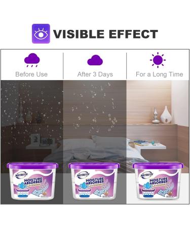 NATRUTH Lavender Scented Moisture Absorbers - 10.5OZ 12-Pack | Portable Closet Dehumidifier & Odor Eliminator for Homes Bathrooms Boats - Buy Online on GoSupps.com