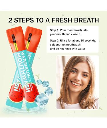 Mini Mouthwash Kit Travel Size Portable Fresh Breath Mouth Wash Watermelon Flavor 20 Individual Disposable Mouthwash Packs for Oral Care - Buy Online on GoSupps.com
