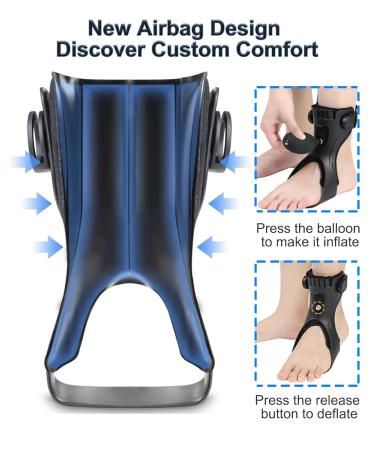 Shop AFO Drop Foot Brace - Upgraded Inflatable Comfortable & Adjustable for Achilles Tendonitis Plantar Fasciitis Stroke | International Shipping Available - Buy Online on GoSupps.com