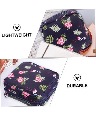 SECFOU 4pcs Sanitary Napkin Storage Bag Set - Mini Wallet for Women, Coin Purse, Cosmetic Bag - First Period Girls Sanitary Pad Holder - Navy - Buy Online on GoSupps.com