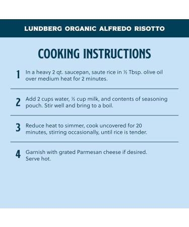 Organic Lundberg Traditional Italian Risotto Alfredo - 20 Minute Cook Time (5.5 oz 6-Pack) - Buy Online on GoSupps.com