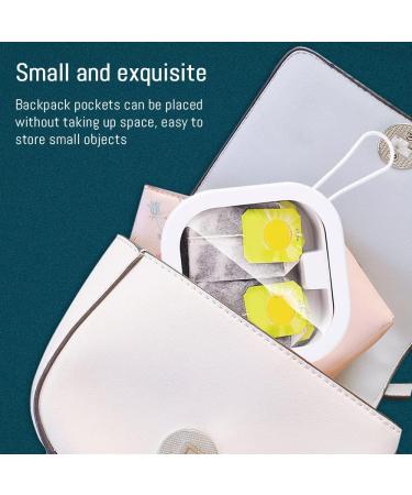 LELE LIFE Small Portable Jewelry Box with Silicone Strap | Press to Open | Cotton Swab Holder | Hair Tie & Accessory Organizer - White (2pcs) - Buy Online on GoSupps.com