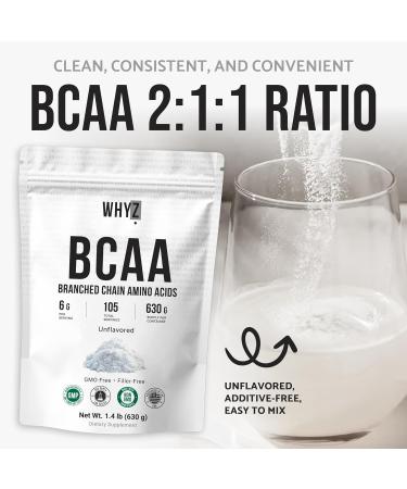 BCAA Powder 2:1:1 1.4 lbs Unflavored Branched Chain Amino Acids for Men and Women Pure BCAA Energy Powder for Mixing in Drinks & Shakes Non-GMO No-Additives 630g - Buy Online on GoSupps.com