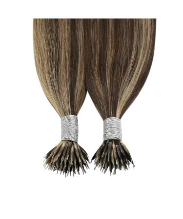 Youngsee Nano Ring Hair Extensions - Real Brown & Blonde 35cm - 50g Cold Fusion Nano Beads - Buy Online on GoSupps.com