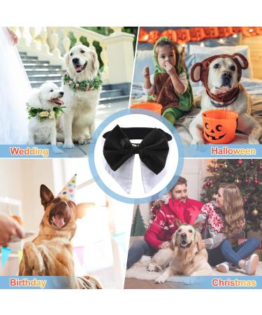 Hacraho Formal Pet Fly Collar - Adjustable White Tuxedo Costume for Medium & XL Dogs | Perfect for Weddings & Birthdays - Buy Online on GoSupps.com