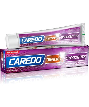 CAREDO New Taste Gum Repair Toothpaste for Adults Fluoride Free Periodontal Treatment for Receding Gums Recession Bleeding Periodontitis Reverse Gingivitis Plaque Control & Bad Breath 3.52 OZ